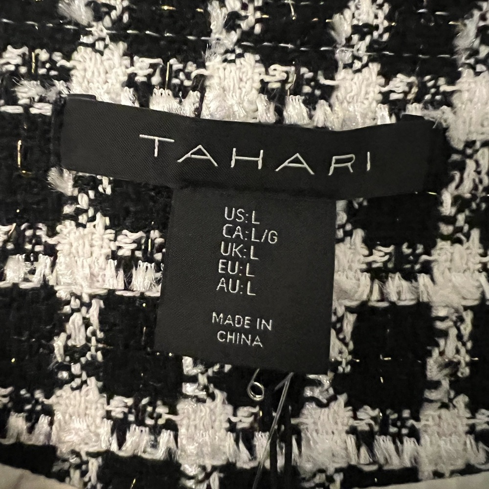 Tahari Black and White Houndstooth Blazer - Picture 5 of 11